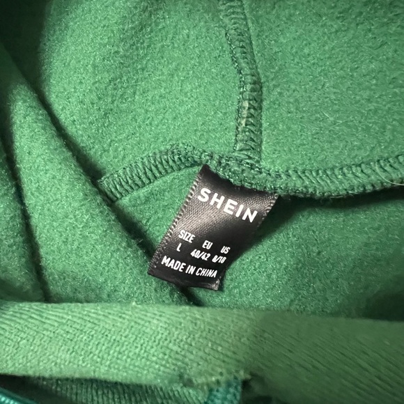 Womens SHEIN Colorblock hoodie size L, Green and black color - Picture 2 of 3